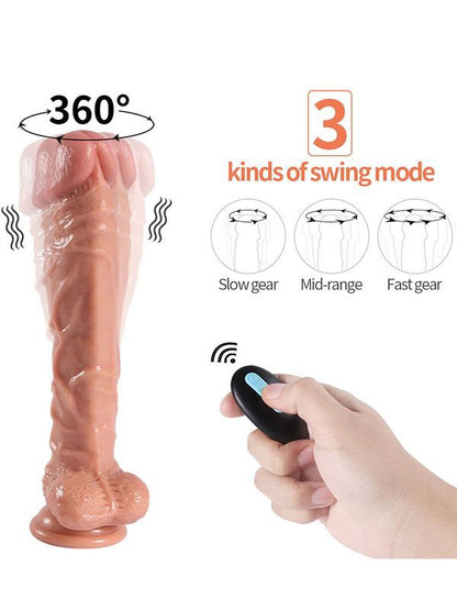Jihad Knight  Uzaktan Kumandalı Şarjlı Realistik Penis Döner Başlı 25.5 cm