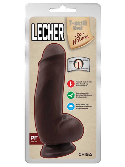 Lecher Kıkırdaklı Gerçekçi Dildo - 18cm Zenci