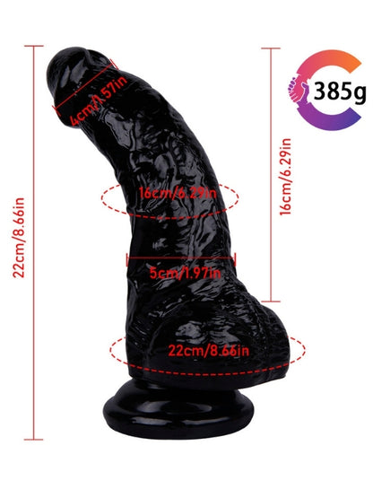 Noctis 22cm Siyah Realistik Dildo No:174