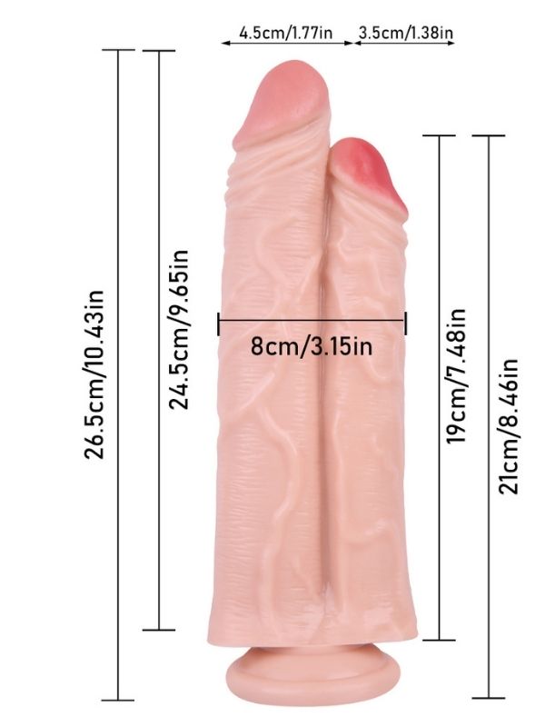 Noctis 26,5cm Realistik Çiftli Dildo No:111