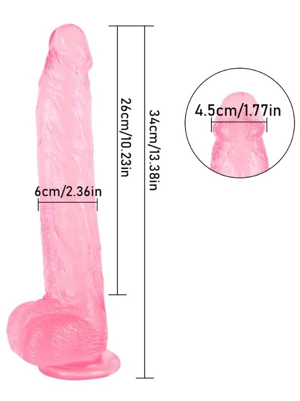 Noctis 33cm Pembe Realistik Dildo No:154