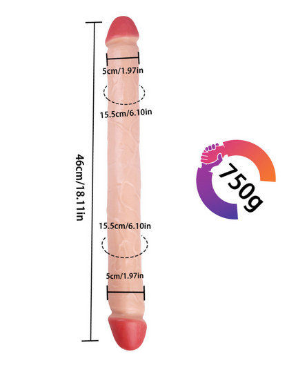 Noctis 46cm Realistik Çift Taraflı Dildo No:88