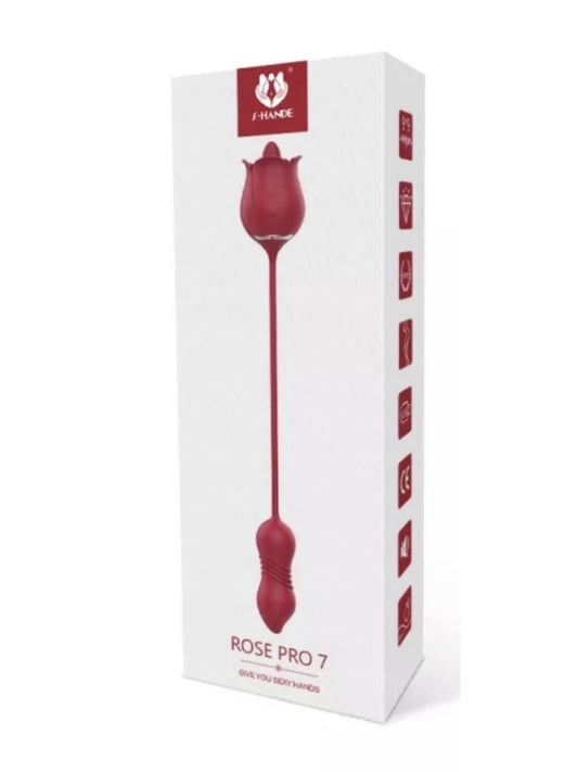 S-Hande Rose Pro 7 İleri Geri Hareket ve Dil vibratör